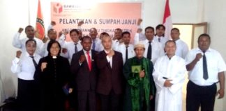 Pelantikan 14 anggota Panwas tingkat Distrik se – Kota Jayapura
