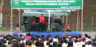 KKR yang diikuti pelajar se-Garnizun Jayapura di Rindam XVII/Cenderawasih