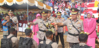 Kapolda Papua, Irjen Pol. Drs. Boy Rafli Amar,MH saat membuka pendidikan pembentukan bintara Polri di Lapangan Rastra Samara SPN Jayapura, Selasa (7/8/2018)