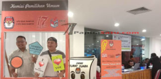 Caption : Suasana Posko yang dibangun KPU Biak Numfor