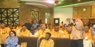Caption : Suasana Rapimda DPD Hanura se Provinsi Papua. Foto : Ayu/PapuaSatu.com