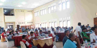 Caption : Suasana kegiatan penyuluhan Narkoba bagi genarasi muda, di Gedung Pramuka Swakarsa, Kamis (8/11/2018).