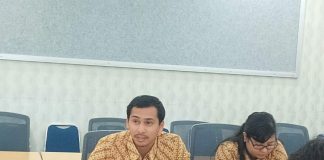 Caption : Pps. Kepala BPJS Kesehatan Cabang Jayapura, Faizal Busran saat Konferensi Pers, Selasa (16/4/2019).