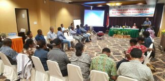 Caption : Suasana Pelatihan Basic Program HIV AID Bagi Pengurus KPA Provinsi Papua yang diselenggarakan Linkages di Grand Abe Hotel, Selasa (23/4/2019).