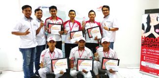Para peraih juara pada ajang Astra Honda Technical Skill Contest 2019