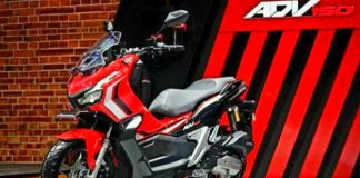 New Honda ADV warna merah hitam yang sempat dilirik untuk dicoba oleh Wapres Jusuf Kalla saat pameran aIISI di Jakarta dan menjadi salah satu warna vaforit di Papua.(foto/doc)