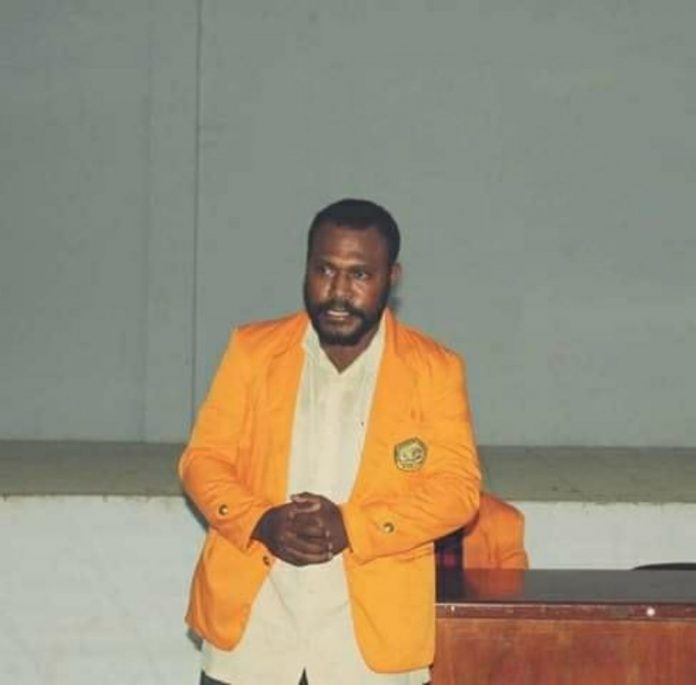 Ketua BEM PT USTJ, Alexander Gobai