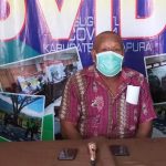 Tiga Kepala Kampung di distrik Yapsi saat jumpa pers di Media Center Tim Gugus Tugas Covid-19 Kabupaten Jayapura