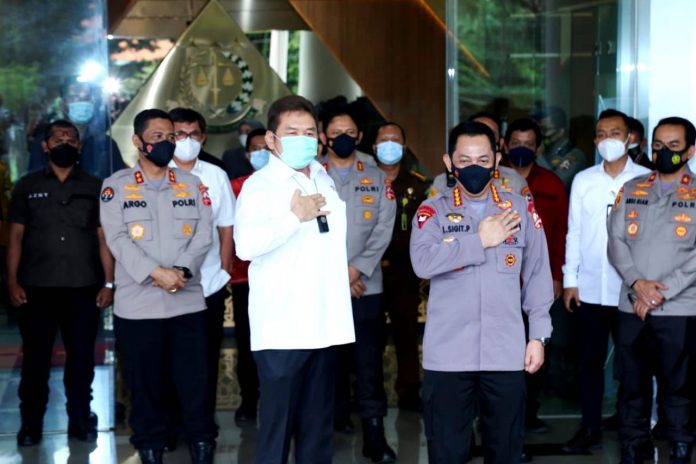 Kunjungan Kapolri Jenderal Listyo Sigit Prabowo di Kantor Kejaksaan Agung, Rabu (3 Februari 2021)