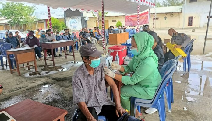 Gerai Vaksin Presisi yang digelar Polresta Jayapura Kota, Sabtu (25/9/21).