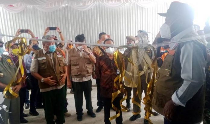 Peresmian Rumah Pengolahan Tepung Sagu Hele Wabhouw di Kampung Sereh Tua, Distrik Sentani, Kabupaten Jayapura, Kamis (9/9/2021)