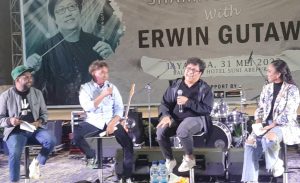 Erwin Gutawa saat sharing sesion di Hotel Suni and Convention Abepura, Selasa (31/5/22) sore.