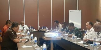 Pertemuan Panitia KMAN VI dengan Forkopimda Kabupaten Jayapura di Hotel Horison Sentani, Rabu ((19/10/22) sore.