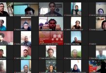 Tangkapan layar zoom meeting workshop virtual mendeley yang diikuti total 305 peserta dari berbagai kampus, Rabu (20/9/2023)