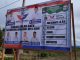 Salah satu alat kampanye Partai Perindo yang terpasang di Distrik Skanto Kabupaten Keerom. Dalam Pemilu 2024 Perindo di Keerom menargetkan empat kursi.