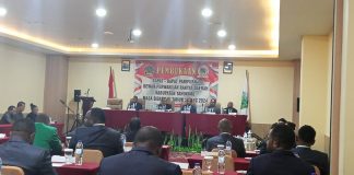 Caption : Suasana rapat paripurna III masasidang III Tahun 2024 yang digelar DPRD Yahukimo, pada Senin (30/12/2024).