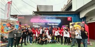 Suasana mini louncing New Honda Scoopy dan New Honda PCX kepada publik Kota Sorong (foto/istimewa)