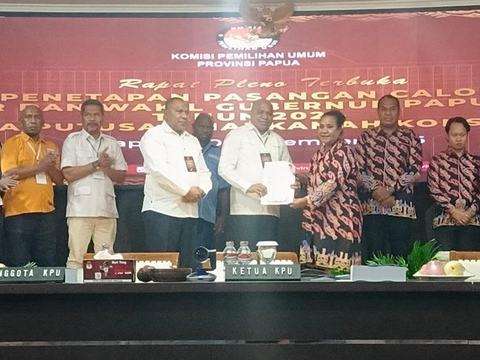 KPU Papua Tetapkan Matius Fakhiri – Aryoko Rumaropen sebagai Gubernur ...