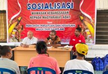 Ondoafı Tobati-Injros dan Barisan Merah Putih Sinergi Sosialisasikan 4 Pilar Kebangsaan di Jayapura