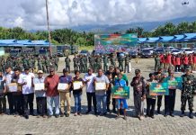 Jelang HUT Ke-62, Korem 172/PWY Gelar Karya Bakti di Kawasan Danau Sentani