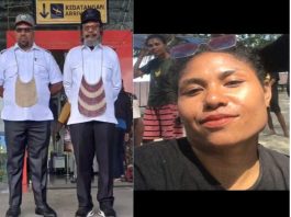 Caption : Foto Kiri Bupati dan Wakil Bupati Tolikara, Willem Wandik-Yotam Wonda. Foto Kanan, Almarhumah Irene Sokoy meninggal dunia karena diduga tidak Dapat Pelayanan di RS