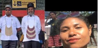 Caption : Foto Kiri Bupati dan Wakil Bupati Tolikara, Willem Wandik-Yotam Wonda. Foto Kanan, Almarhumah Irene Sokoy meninggal dunia karena diduga tidak Dapat Pelayanan di RS