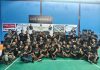 Caption : Sejumlah anggota DPR Kota Jayapura dan sponsor serta peserta turnamen, saat foto bersama usai pembukaan turnamen KBR Cup ke VI, Rabu (15/4/2026) di GOR Arkanis Koya Barat.