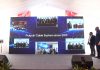 Peresmian Sistem Kabel Laut Pukpuk (Puk-Puk 1) hasil kolaborasi dengan PNG DataCo di Telkom Witel Jayapura, Papua, Jumat (8/5)