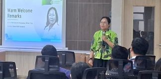 Direktur Utama RSUP Jayapura, Dr. dr. Petronela M. Risamasu, M.Ked, Trop., dalam kegiatan media gathering bersama insan pers di RSUP Jayapura, Abepura, Kota Jayapura, Jumat (29/5/2026)