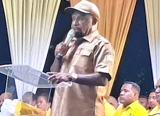 Hadiri Pelantikan Pengurus DPD Golkar Kabupaten Jayapura, Yunus Wonda Ajak Kolaborasi