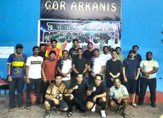 Antusias Tinggi, Turnamen Badminton Airborne Cup I Resmi Bergulir di Muara Tami