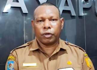 Kepala Dinas Perikanan dan Kelautan Kota Jayapura, Matheis Sibi, S.Pi
