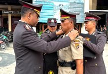 Momentum Hari Kesaktian Pancasila, Satu Personel Polresta Terima Kenaikan Pangkat Pengabdian